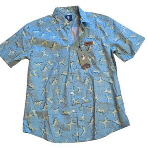 NWT Jack + Sage Mountain top Camp Shirt Apres Ski Blue size M